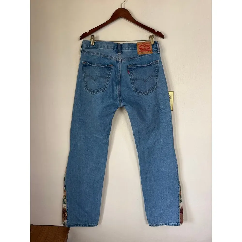 Levi’s 505 Flared Tapestry Denim Jeans, 32 x 34